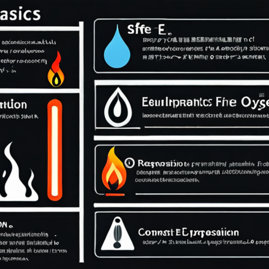 소방안전관리사 이론 정리 자료 - Fire Safety Basics**
A visual representation of the three elements of fire: fuel (e.g., wood), oxid...