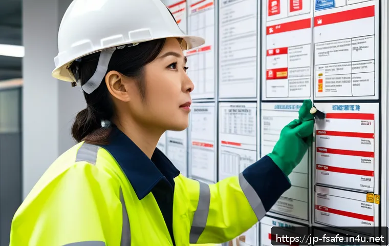 소방안전관리사 자격증의 장점과 단점 - A professional Japanese fire safety manager in a modern office environment, wearing business attire ...